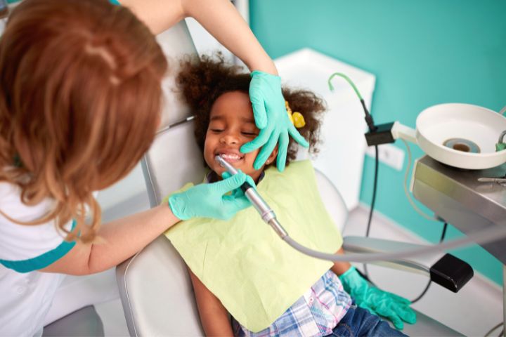 A Girl In The Dentists Chair