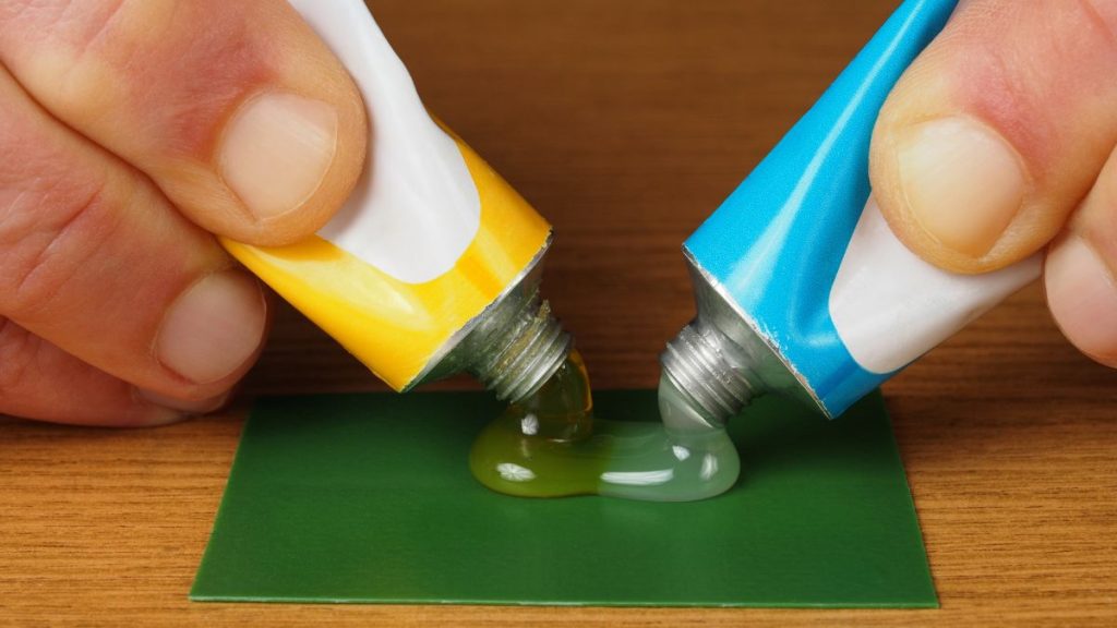 Person Mixing Super Glue