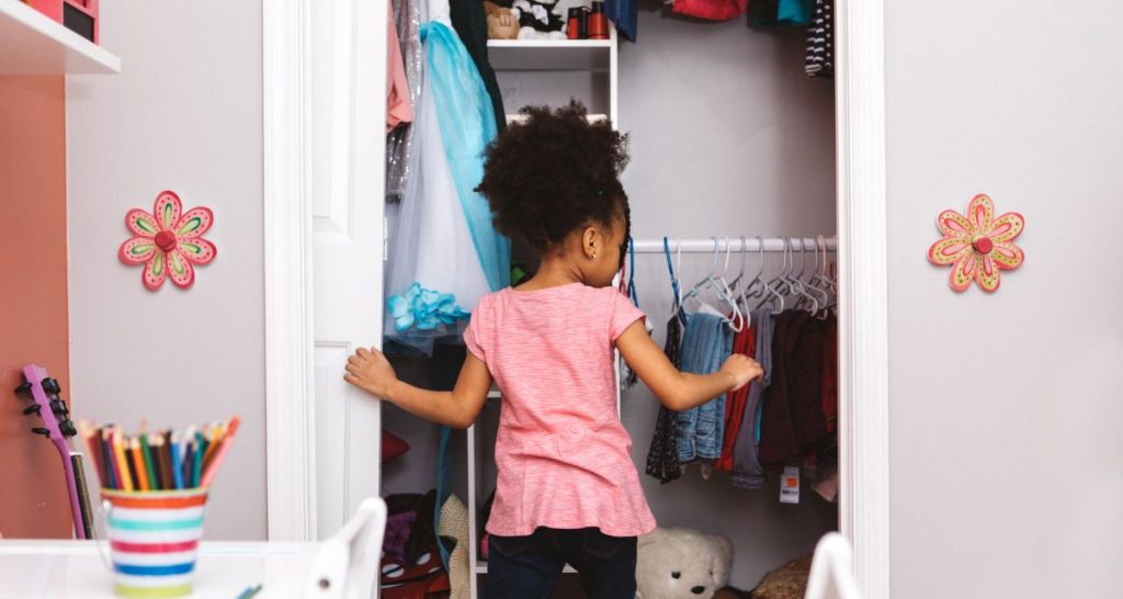 Child Getting Ready For School