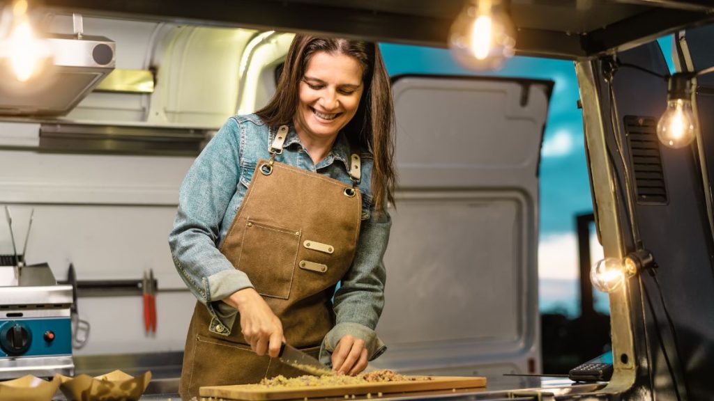 Food Truck Owner Food Preparation