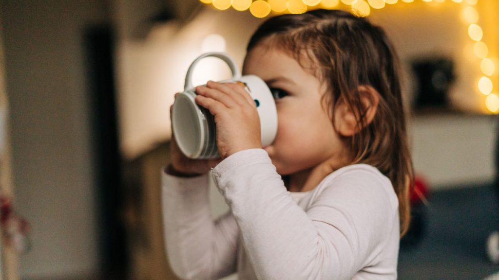 Kid Drinking Hot Chocolate