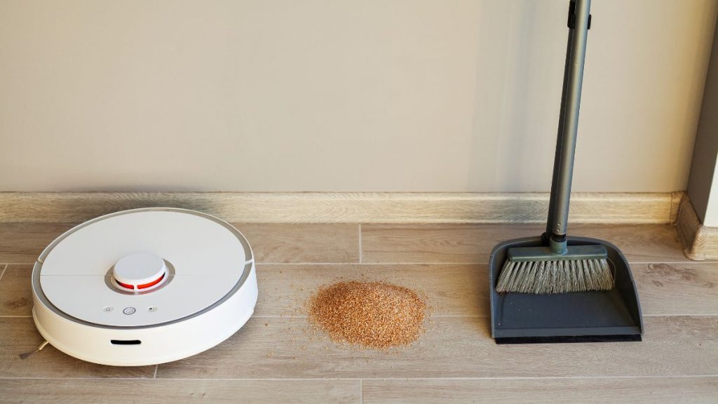 Robot Vacuum Cleaner Vs Dustpan And Broom